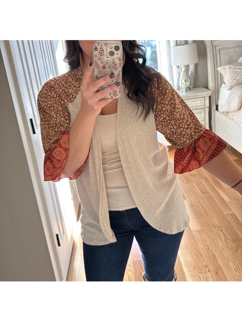 Maurice's boho bell sleeve cardigann oversized - Picture 2 of 3
